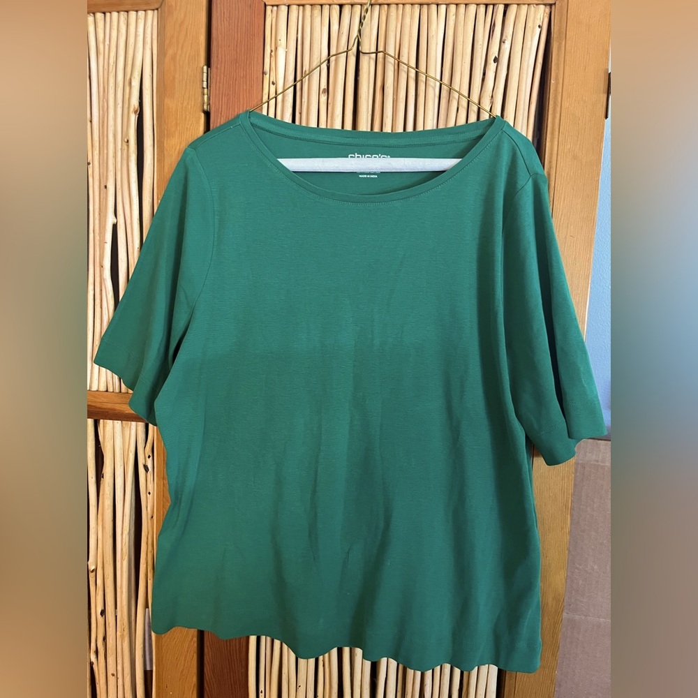 Chico's Green Tee 3 (XL)